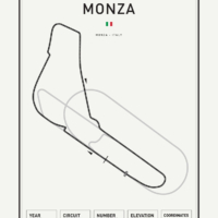 Race Track Blueprints Print Series - Monza - Grafico