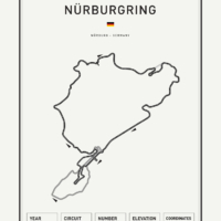 Race Track Blueprints Print Series - Nürburgring - GraficoV