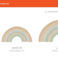 Rainbow - Teal & Oatmeal Kids Decal - Grafico Melbourne