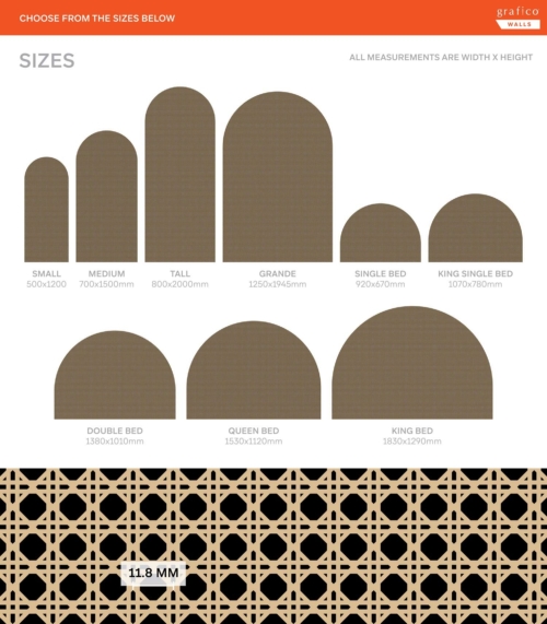 Rattan - Black Arches - Wall Decals - Grafico Melbourne