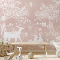 Sleepy Forest - Blush Wallpaper - Grafico Melbourne