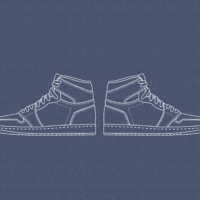 Sneaker Line Art Wallpaper - Grafico Melbourne