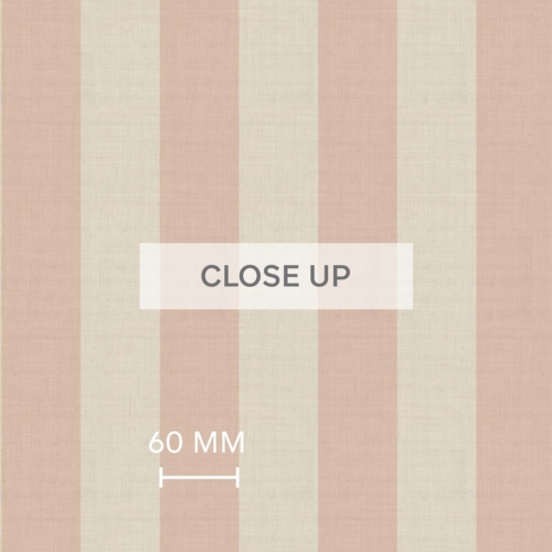 Striped Linen 60mm - Blush Wallpaper - Grafico Melbourne