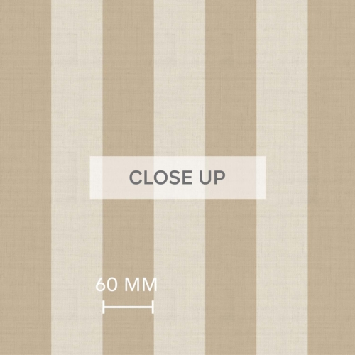 Striped Linen 60mm - Caramel Wallpaper - Grafico Melbourne 02