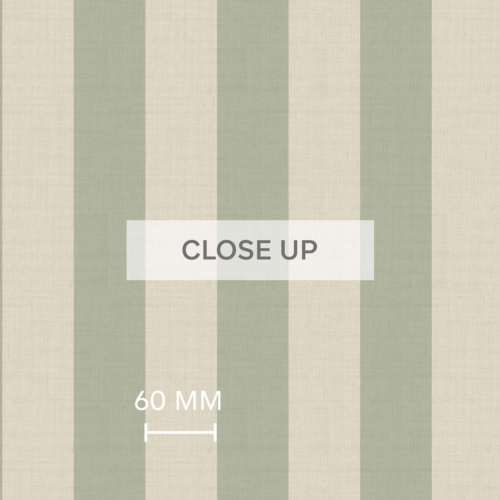 Striped Linen 60mm - Sage Green Wallpaper - Grafico Melbourne