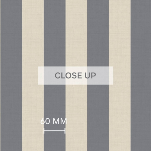 Striped Linen 60mm - Steel Blue Wallpaper - Grafico Melbourne