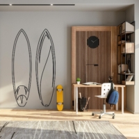 Surfboard Line Art - Black Decals - Grafico Melbourne