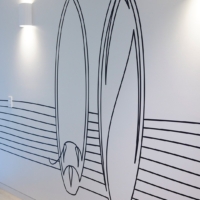 Surfboard Waves Line Art - Black Decals - Grafico MelbourneSurfboard Waves Line Art - Black Decals - Grafico Melbourne