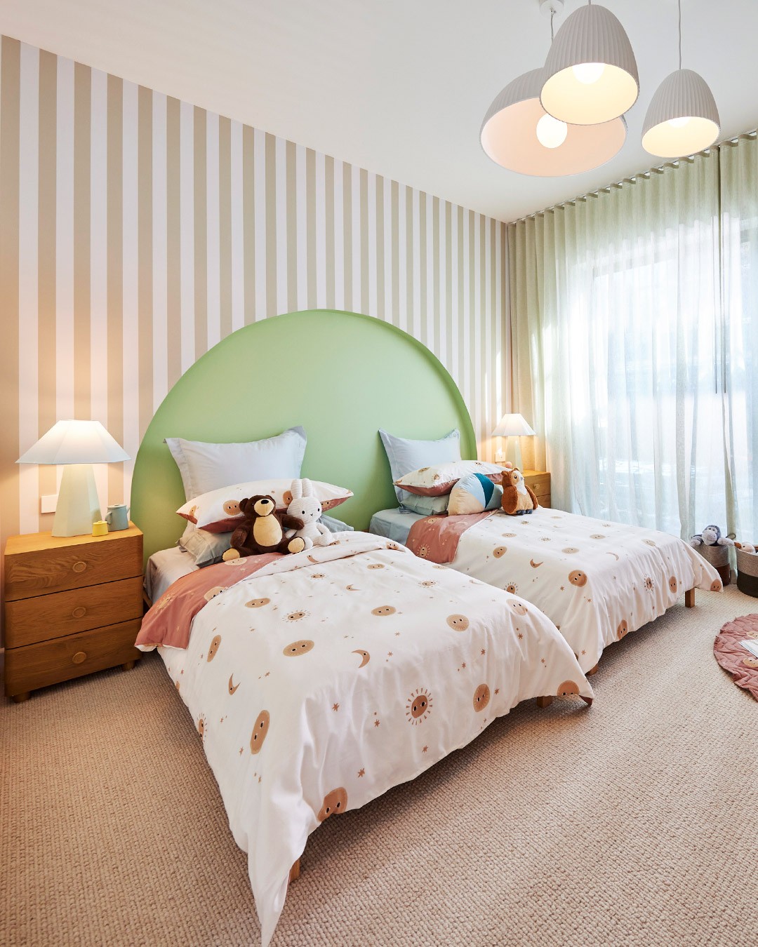 Vertical Stripe 60mm - Olive Wallpaper - Grafico Melbourne