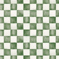 Watercolour Check 300mm - Deep Green Wallpaper - Grafico Melbourne