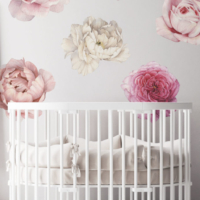 Watercolour Flowers Colour Kids Wall Decals - Grafico Melbourne