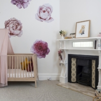 Watercolour Flowers Colour Kids Wall Decals - Grafico Melbourne