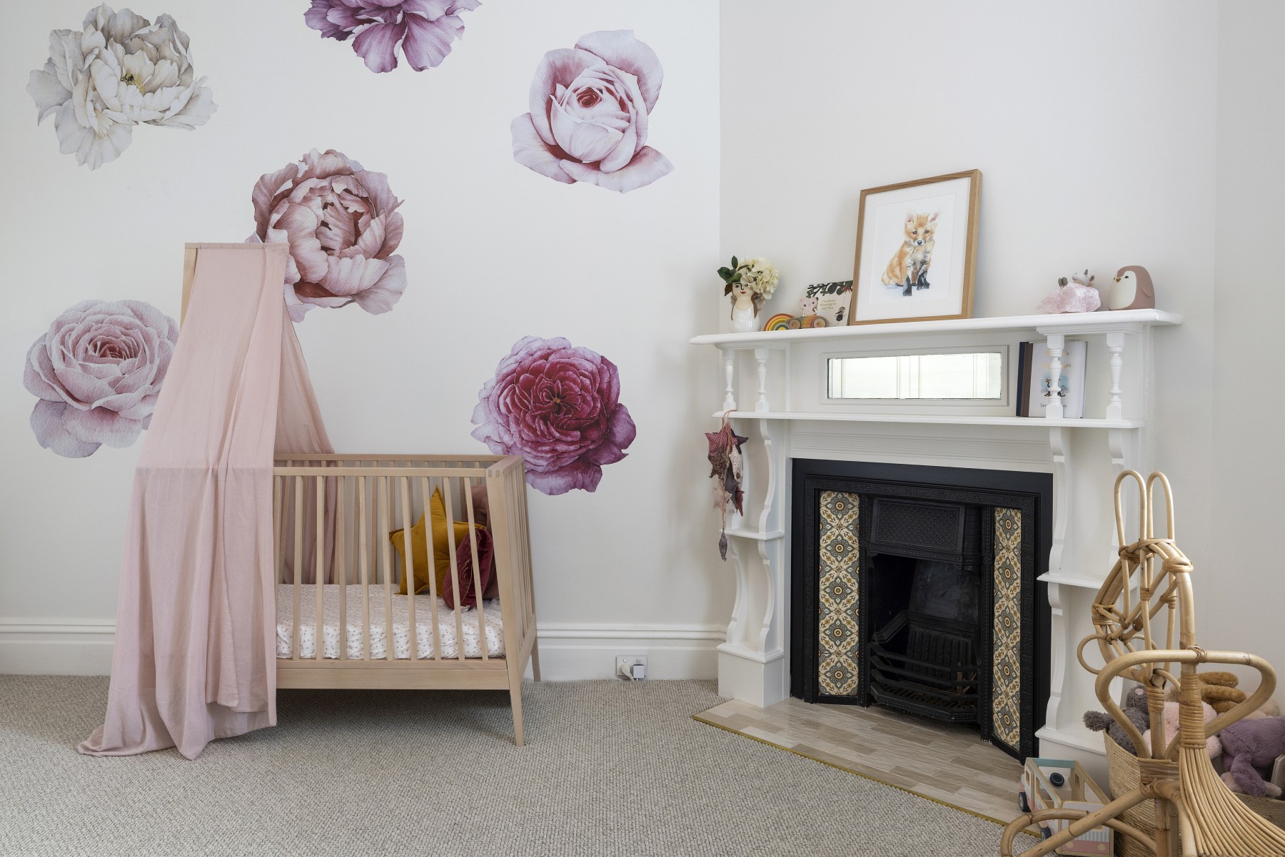 Watercolour Flowers Colour Kids Wall Decals - Grafico Melbourne
