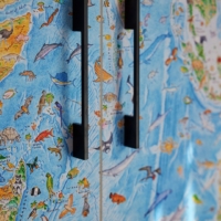 'Wild World' Map By Anton Thomas Wallpaper - Grafico Melbourne